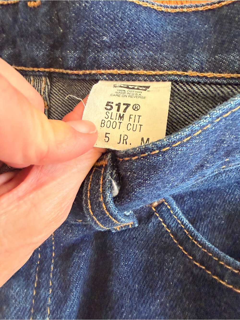 Levi’s vintage Classic Dark Blue Women's Bootcut 517 Jeans size 5JR - Picture 5 of 9